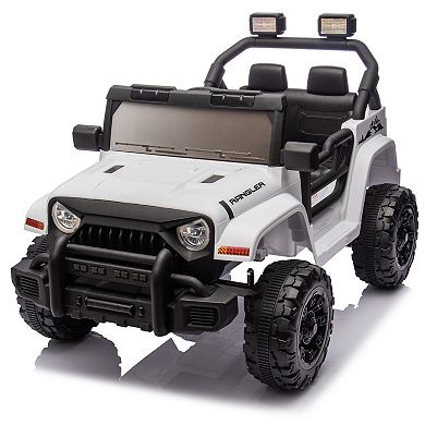 TOEMOA 12V Kids Electric Ride On Car with Remote Control and Music Features