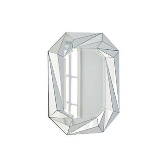 TOEMOA Large Modern Diamond Shaped Wall Mirror with Beveled Edge for Room Decor