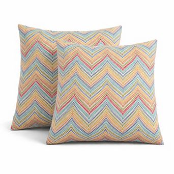 TOEMOA Set of 2 Outdoor Decorative Throw Pillows with Weather-Resistant Fabric