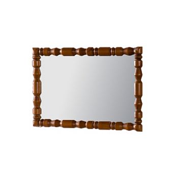 TOEMOA Vintage Style Carved Column Wall Mirror for Entryway Living Room Decor