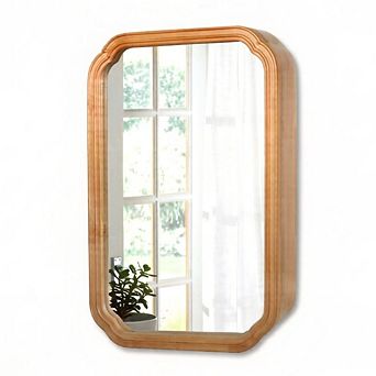 TOEMOA Functional Wall Mounted Mirror Cabinet with Adjustable Storage Shelves
