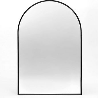TOEMOA 20x30 Inch Arched Wall Mirror with Metal Frame for Modern Bathrooms