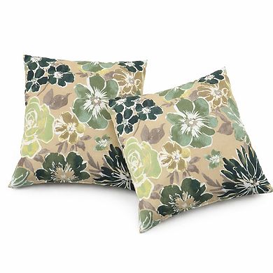 TOEMOA Set of 2 Outdoor Decorative Throw Pillows with Weather-Resistant Fabric