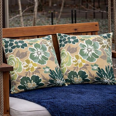 TOEMOA Set of 2 Outdoor Decorative Throw Pillows with Weather-Resistant Fabric