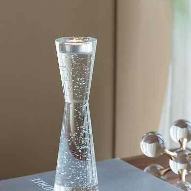 TOEMOA Elegant Glass Bubble Candle Holder for Dining Table Centerpiece