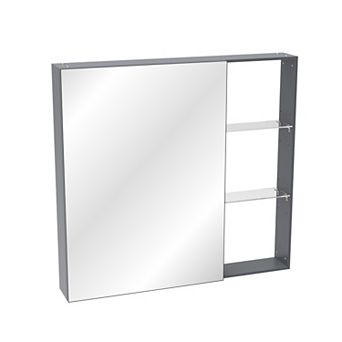 TOEMOA Wall Mount Bathroom Medicine Cabinet with Mirror and Adjustable Shelves