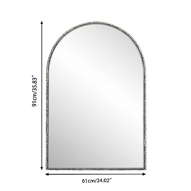 TOEMOA Modern Arched Wall Mirror for Bathroom Vanity and Living Room Decor