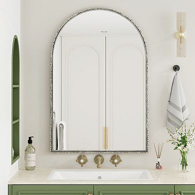 TOEMOA Modern Arched Wall Mirror for Bathroom Vanity and Living Room Decor