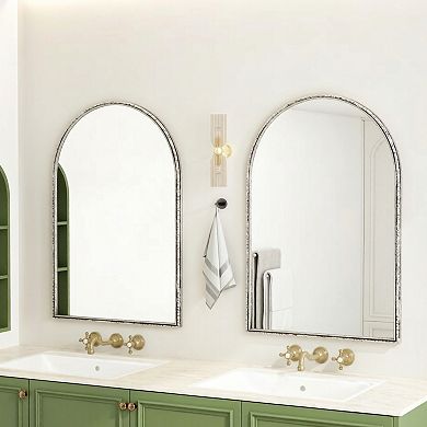 TOEMOA Modern Arched Wall Mirror for Bathroom Vanity and Living Room Decor