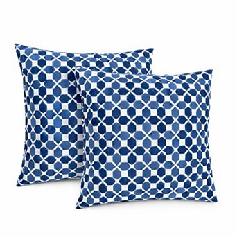 TOEMOA Set of 2 Outdoor Decorative Throw Pillows with Weather-Resistant Fabric