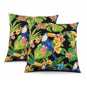 TOEMOA Set of 2 Outdoor Decorative Throw Pillows with Weather-Resistant Fabric