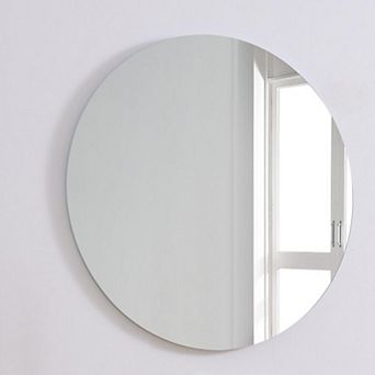 TOEMOA Large Round Wall Mounted Bathroom Mirror with Wide Diameter for Home Decor