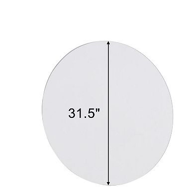 TOEMOA Large Round Wall Mounted Bathroom Mirror with Wide Diameter for Home Decor