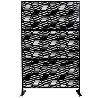 TOEMOA Freestanding Decorative Privacy Screen for Outdoor and Indoor Spaces