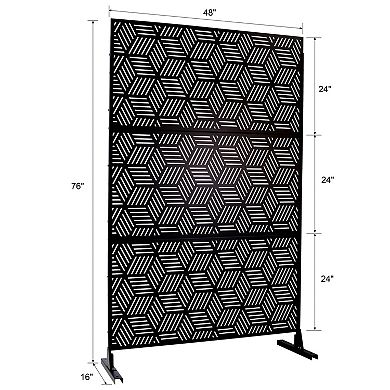TOEMOA Freestanding Decorative Privacy Screen for Outdoor and Indoor Spaces