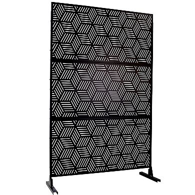 TOEMOA Freestanding Decorative Privacy Screen for Outdoor and Indoor Spaces