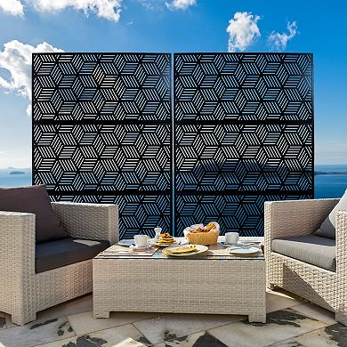 TOEMOA Freestanding Decorative Privacy Screen for Outdoor and Indoor Spaces