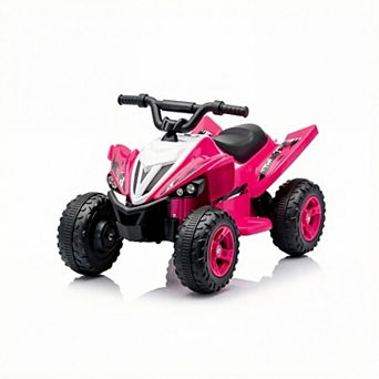 TOEMOA Electric Ride-On Toy Car for Kids with LED Lights and Music Player