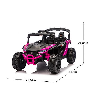 TOEMOA Remote Control Kids Ride-On UTV Vehicle with Bluetooth Music Playback