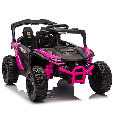 TOEMOA Remote Control Kids Ride-On UTV Vehicle with Bluetooth Music Playback