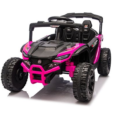 TOEMOA Remote Control Kids Ride-On UTV Vehicle with Bluetooth Music Playback