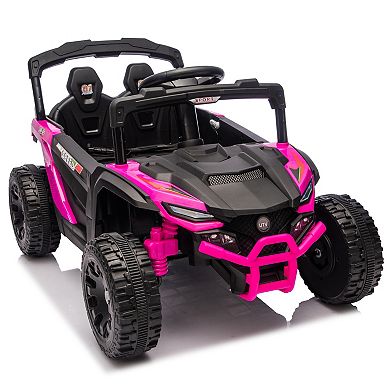 TOEMOA Remote Control Kids Ride-On UTV Vehicle with Bluetooth Music Playback