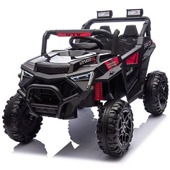 TOEMOA Kids Ride On Electric UTV with Remote Control and LED Lights for Ages 3