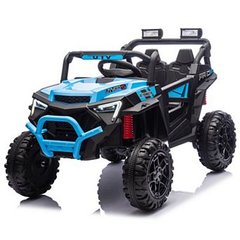 TOEMOA Kids Ride On Electric UTV with Remote Control and LED Lights for Ages 3