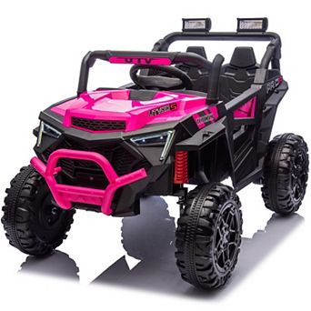 TOEMOA Kids Ride On Electric UTV with Remote Control and LED Lights for Ages 3