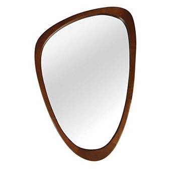 TOEMOA Irregular Solid Wood Frame Decorative Wall Mirror