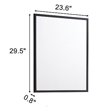 TOEMOA Compact Aluminum Bathroom Mirror Wall Mounted Vanity Makeup