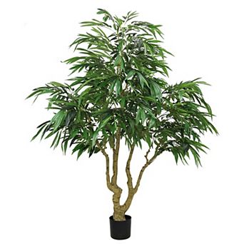 TOEMOA 7FT Tall Indoor Artificial Willow Tree Greenery Plant for Home Decoration