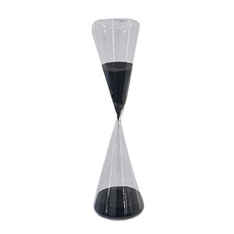 TOEMOA 90-Minute Triangular Hourglass with Black Sand Timeless Desk Decor