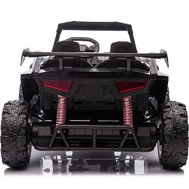TOEMOA 24V Ride-On Car for Kids with Remote Control and Bluetooth Music