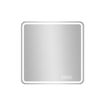 TOEMOA 36 Inch Square LED Anti-Fog Bathroom Mirror with Dimmable Lighting