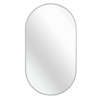 TOEMOA Elegant Oval Wall Mirror with Metal Frame Modern Home Decor Accent