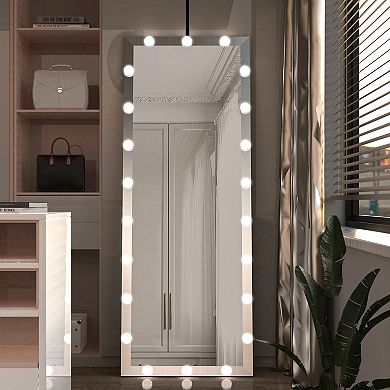 TOEMOA LED Illuminated Full-Length Vanity Mirror with Adjustable Lighting
