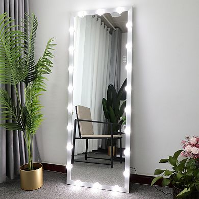 TOEMOA LED Illuminated Full-Length Vanity Mirror with Adjustable Lighting