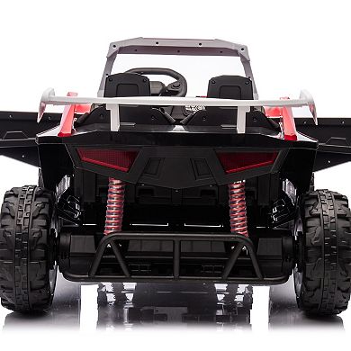 TOEMOA 24V 2-Seater Kids Ride-On Car with 4x4 Off-Road Capability and Remote Control