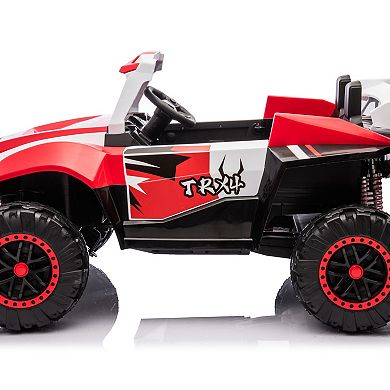 TOEMOA 24V 2-Seater Kids Ride-On Car with 4x4 Off-Road Capability and Remote Control