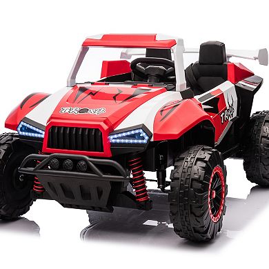 TOEMOA 24V 2-Seater Kids Ride-On Car with 4x4 Off-Road Capability and Remote Control