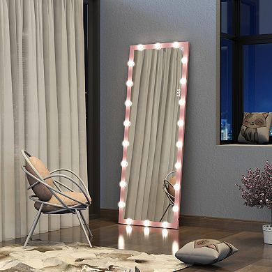 TOEMOA Full Length LED Illuminated Vanity Mirror with Adjustable Lighting