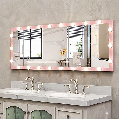 TOEMOA Full Length LED Illuminated Vanity Mirror with Adjustable Lighting