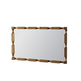TOEMOA Textured Rectangular Wall Mirror for Living Room Bedroom Entryway Decor
