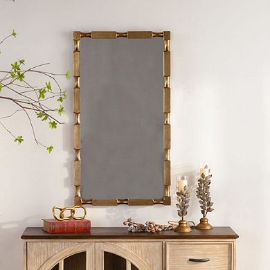 TOEMOA Textured Rectangular Wall Mirror for Living Room Bedroom Entryway Decor