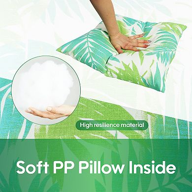 TOEMOA Set of 2 Outdoor Decorative Throw Pillows with Weather-Resistant Fabric