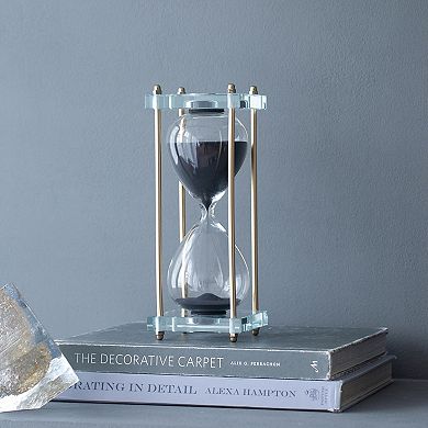 TOEMOA Decorative 30-Minute Sand Timer with Crystal Base