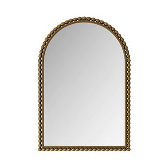TOEMOA Vintage Arch Wall Mirror with Iron Frame for Living Room or Bedroom