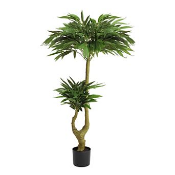 TOEMOA 5 Foot Artificial Willow Tree with Plastic Pot for Indoor Decoration