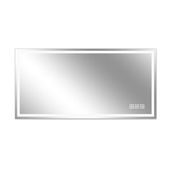 TOEMOA 48 Inch LED Bathroom Mirror with Anti-Fog and Dimmable Lighting